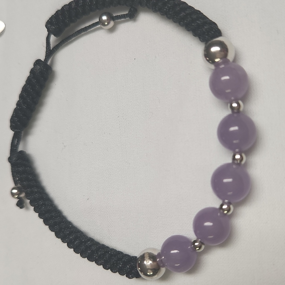 JOY Jade Of Yesteryear Lavender/Purle Lot Of 3 - NECKLACE, EARRINGS, BRACELET - Picture 6 of 12